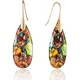 SELOVO Womens Earrings Colorful Earrings for Women Trendy Boho Stone Earrings Dangle