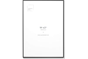 Opposite Wall Aluminium Metal Picture Frame, 19 ¾ x 27 ½ in. | 50x70 cm Black Sleek Matte, Lightweight, Shatterproof and Durable, Perfectly Crafted for Picture, Poster, Photo and Collage Displays
