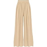 BTFBM Palazzo Pants for Women Spring Summer Clothes 2026 Pockets High Waist Casual Knit Flowy Wide Leg Trousers