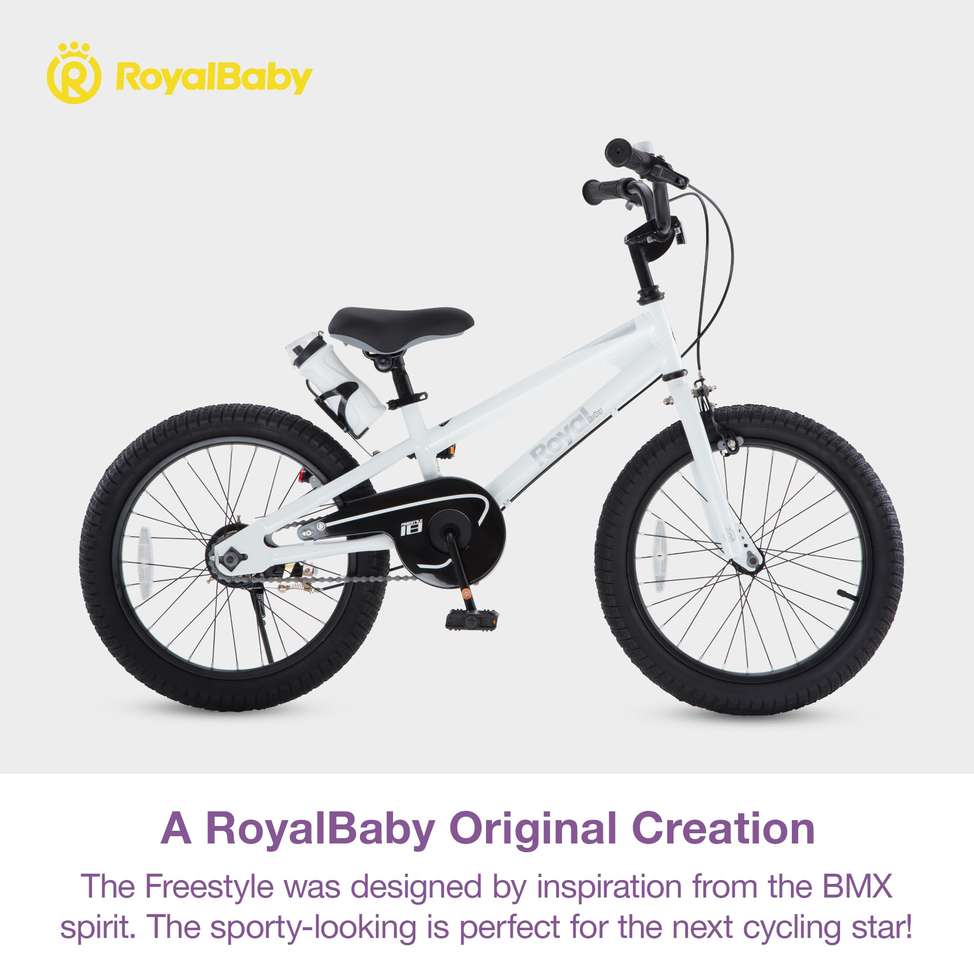 RoyalBaby Kids Bike EZ Balance to Pedal Dual Handbrake 12-20 Inch | Toddlers Boys Girls Bicycle | for Age 3-10 Years