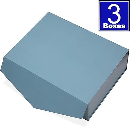 Amazon Com Cohaja Matte Blue Gift Box With Magnetic Lid 3 Pack