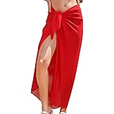 Rossopesca Womens Beach Sarong Chiffon Swimsuit Coverups Sheer Bikini Wraps for Swimwear Bathing Suit Cover Up