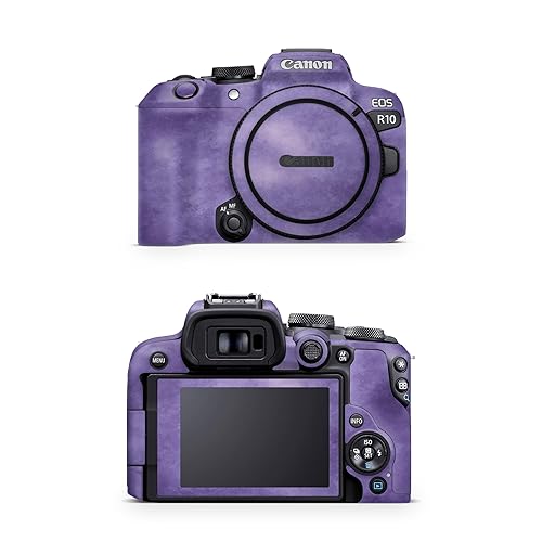 Camera Skin Compatible with Canon EOS R10 Camera (2022) - Purple Airbrush - Premium 3M Vinyl Protective Wrap Decal Cover - Easy to Apply | Crafted in The USA by MightySkins - Amazon deal for $30.00