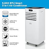 BLACK+DECKER 5000 BTU Portable 3-in-1 Air Conditioner Dehumidifier Clock Remote view 2