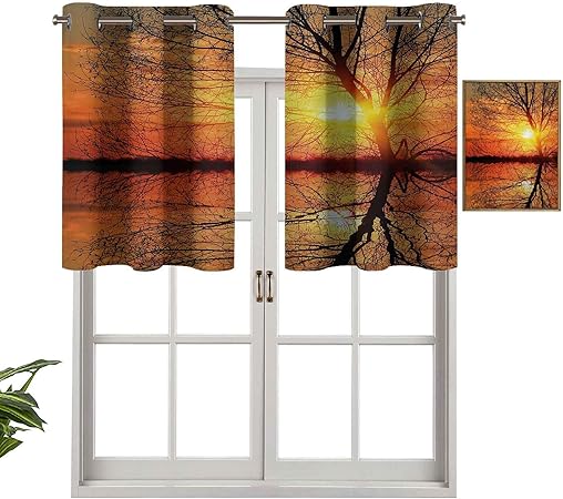 Cortinas opacas con aislamiento térmico para decoración del hogar