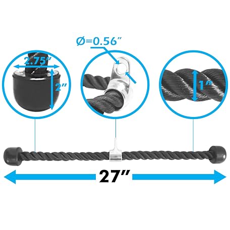 Set Accessori Per Macchina Cavi A2ZCARE - Maniglia V + Barra Rotante Con Gomma Per Sollevamento Pesi - Foto 2