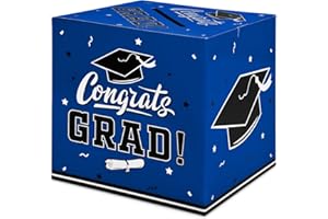 Gatherfun Graduation Decorations 2025 Graduation Box Graduation Card Box for Graduation Gift Graduation Party Favors Decor Party Supplies Blue