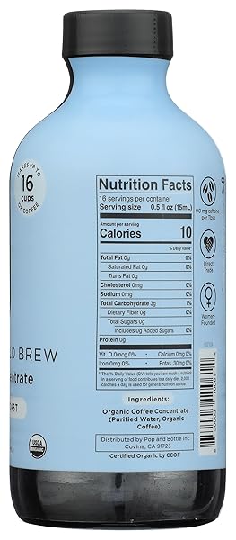 POP AND BOTTLE ORGANIC CLASSIC SUPER CONCENTRATE COFFEE, 8 FZ