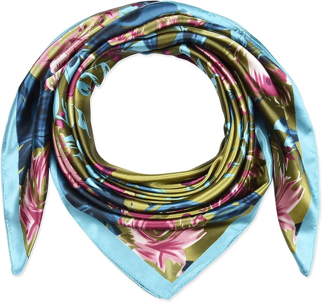 Large Square Satin Silk Like Lightweight Scarfs Hair Sleeping Wraps for Women