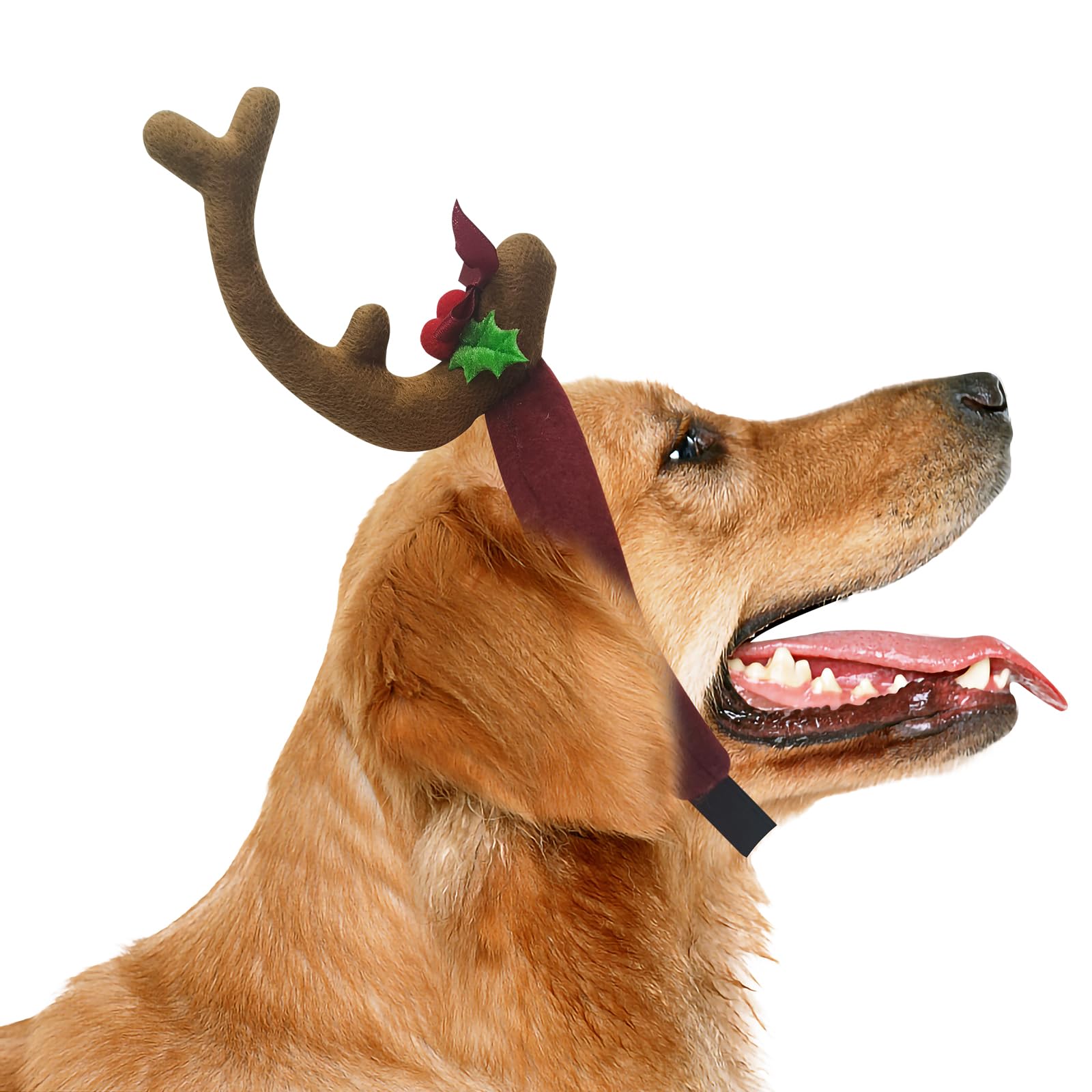 Photo 1 of Antler Horn Headpiece Reindeer Headband Costume Hat Horn Christmas Gift Headband Accessories (Small, Brown)