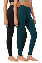 ODODOS Women's High Waist Workout Leggings 2-Pack