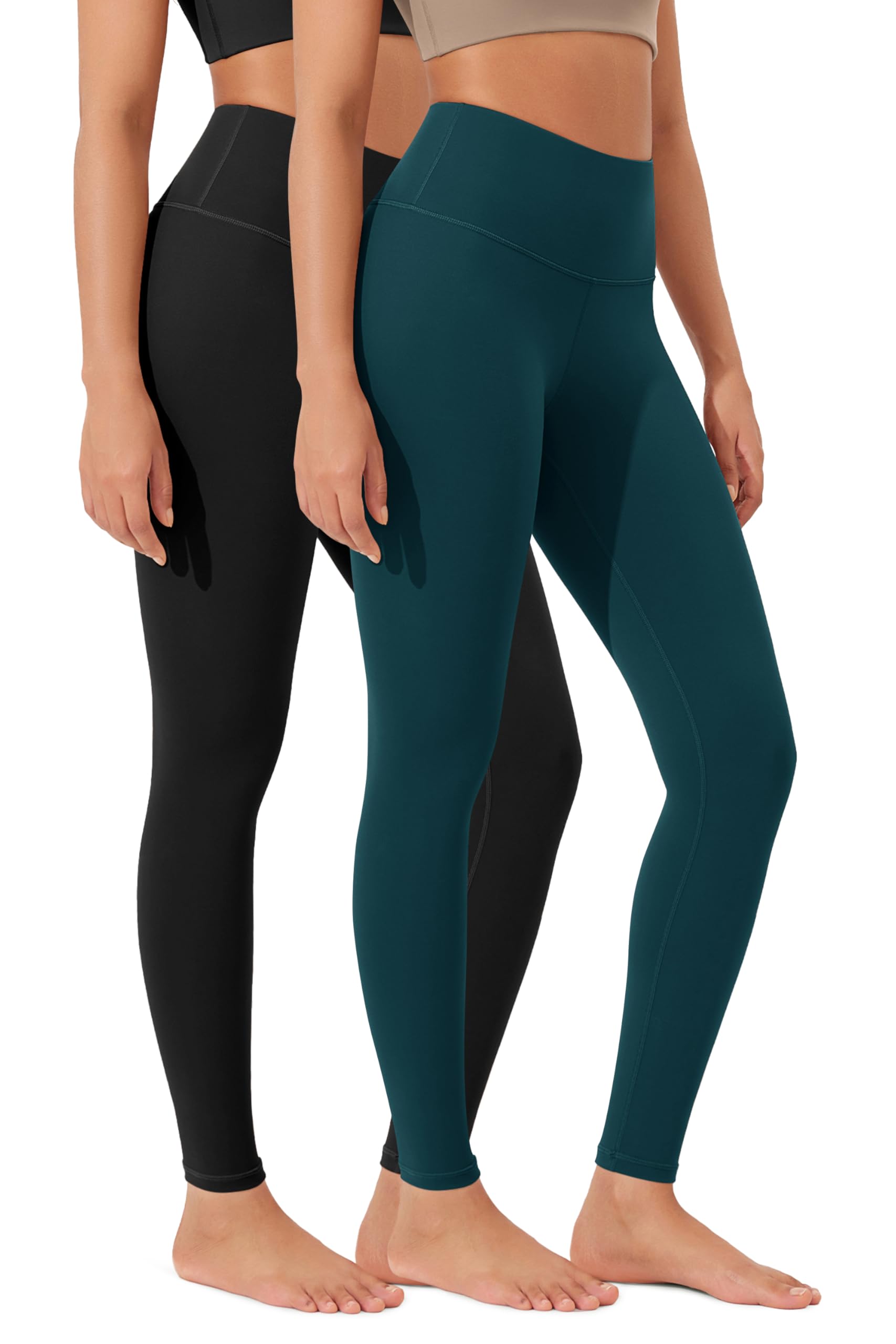 ODODOS Women's High Waist Workout Leggings 2-Pack