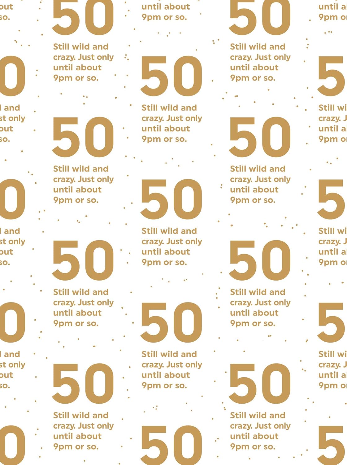 Brainbox Candy, 2 Sheets of Funny '50th Birthday' Wrapping Paper - Image 3