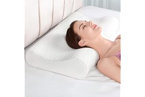 AM AEROMAX Queen Size Firm Contour Memory Foam Pillow, Cervical Pillow for Neck Pain Relief, Neck Orthopedic Sleeping Pillows for Side, Back and Stomach Sleepers.