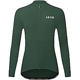 LE COL Women's Ride Jersey| Long Sleeve Cycling Shirt | Lightweight Breathable Moisture Wicking| (US, Alpha, Medium, Slim Fit, Sage)