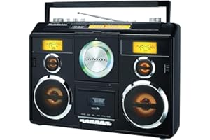 Sound Station Portable Stereo with Bluetooth/CD/AM-FM Radio/Cassette Recorder (Black)