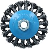 AB Tools 4 Pack Twist Knot Wire Brush Wheel 115mm M14 for Angle Grinder TE242 view 3