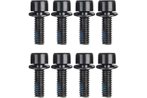 8-Pack M6x18mm Hydraulic Disc Brake Caliper Mounting Bolts for Shi-mano MTB, Hybrid/Cyclocross & Road Bikes – Black High-Carb