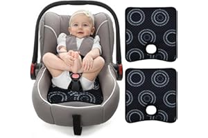 LITTOBEBE Potty Training Car Seat Protector, Waterproof Car Seat Cover for Toddlers, Piddle Pads for Baby Carseat, Stroller, Non-Slip & Machine Washable (Black, 2PC)