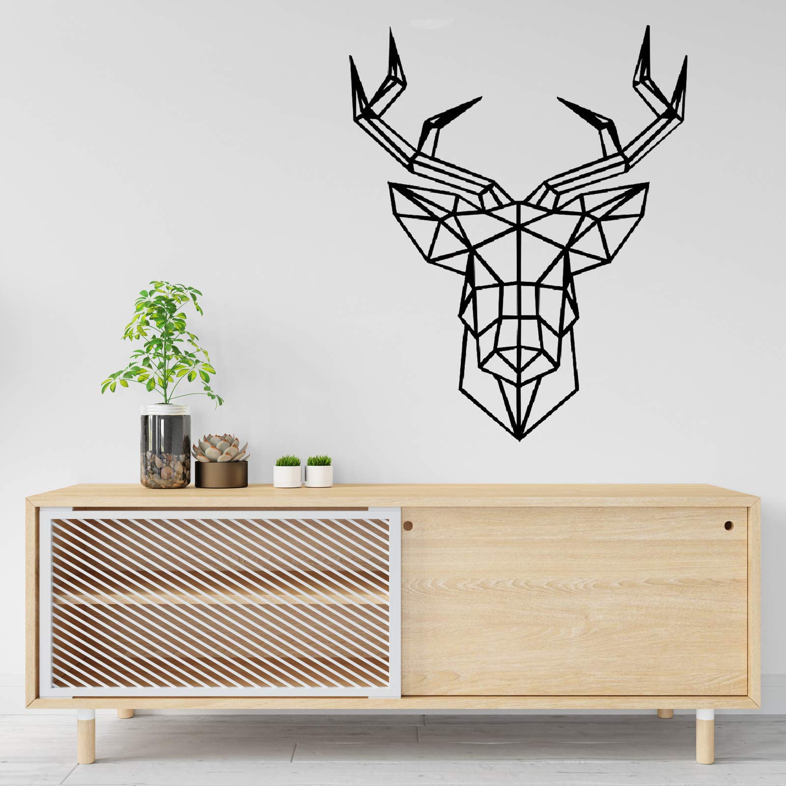 Nacnic Nordic Style Wall Decals. Geometrical Minimalistic Lines Deer Sticker. Black wall Decals with Much Variety to Choose from, Perfect for Kid's Rooms, Living Rooms, Shops, Offices.