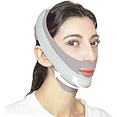 V Line Lifting Mask Chin Strap for Sleeping, Face Lifting Strap, Chin Lifting Mask, Chin Strap, Jawline Shaper, Jaw Strap, Double Chin Reducer, Face Lift Tape & Snoring Solution (Grey-)