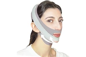ADRUITE V Line Lifting Mask Chin Strap for Sleeping, V Line Mask, Face Lifting Strap, Chin Strap, Jawline Shaper, Jaw Strap, Double Chin Reducer,Face Lift Tape & Snoring Solution (Grey)