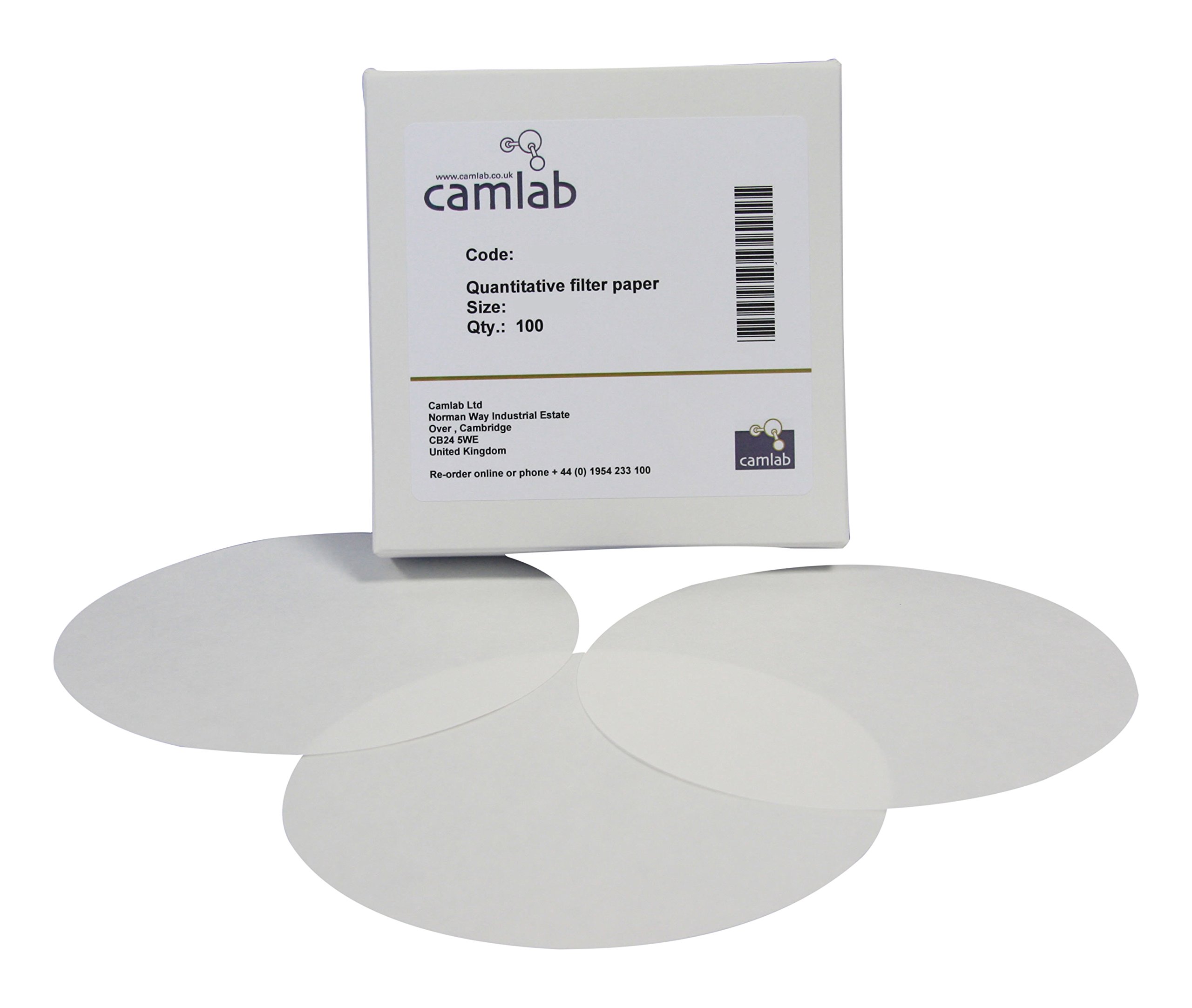Camlab 1171148 Grade 11 [41] Quantitative Filter Paper, Diameter 240 mm (Pack of 100)