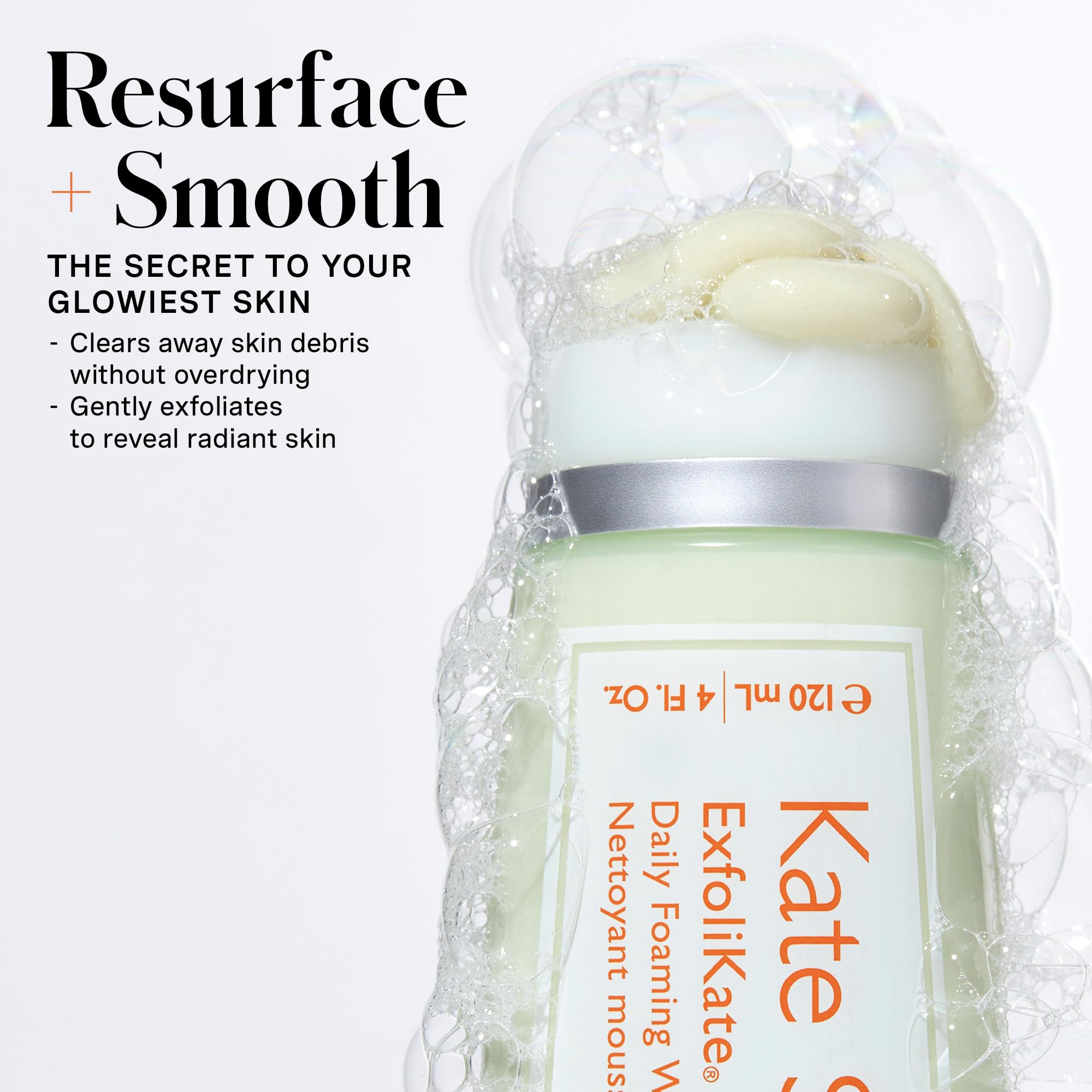 Kate Somerville ExfoliKate Cleanser – Daily Exfoliating Foaming Face Wash – Clinically Formulated Glycolic Acid and Lactic Acid Gentle Facial Scrub