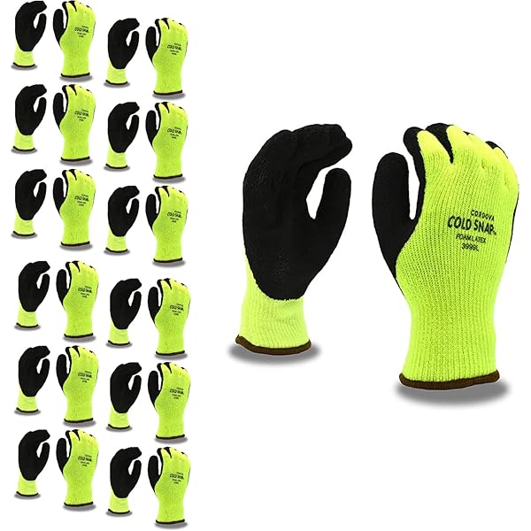 Cordova Cold Snap, Premium 7-Gauge Green Coated Gloves (QTY/12