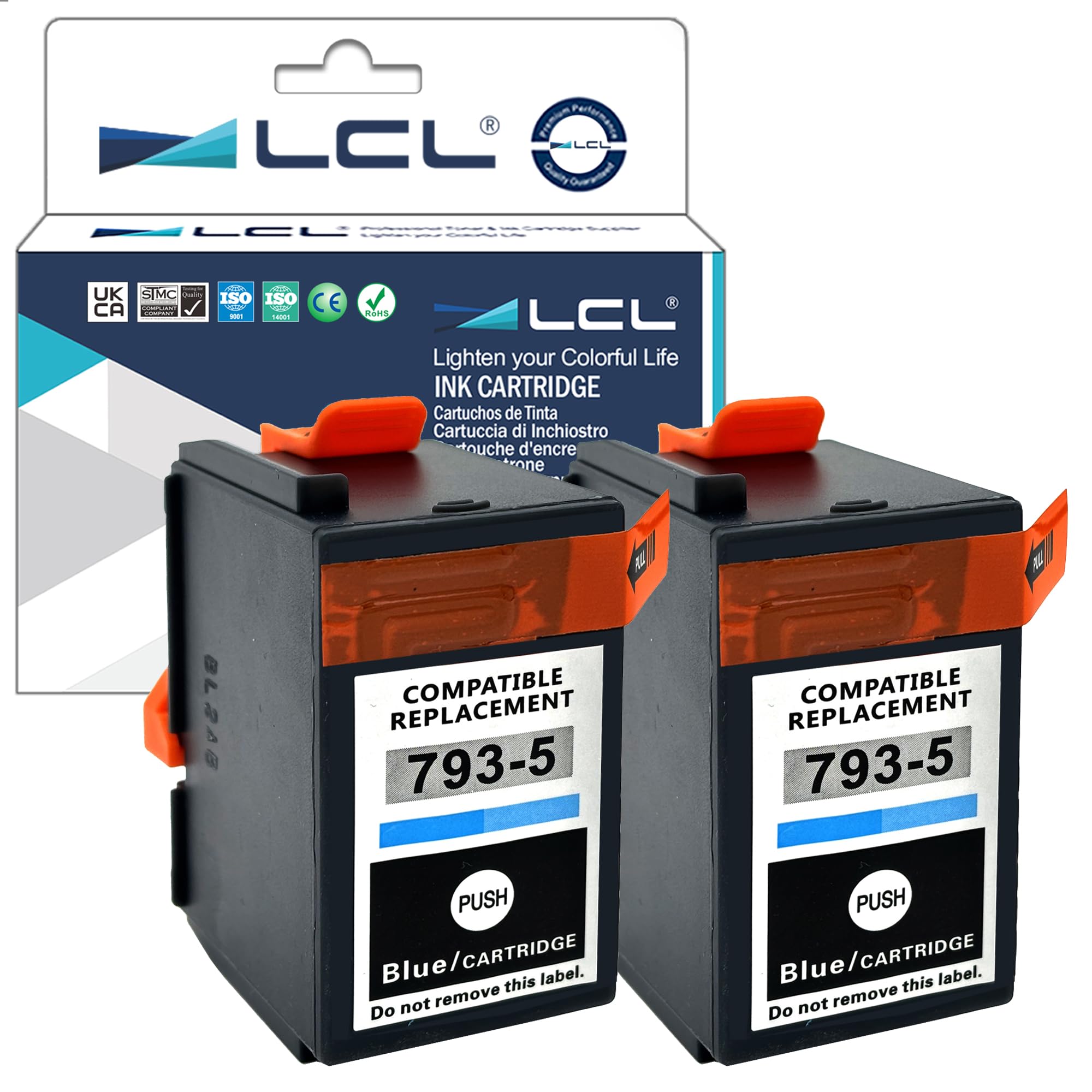 LCL Compatible Ink Cartridge 793-5 (2 Blue) Ink Cartridges for DM100i DM125i DM150i DM175i DM175i-MH,DM200i,P700,P7L1,PRL1,DM200L,DM225 SendPro C200 C300 C400 C425, SendPro C,SendPro+ postage meters