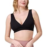 netdraw Buttery Soft Bamboo Viscose Nursing Seamless Sleep Bra | Breathable, Crossover, Wireless, Breastfeeding Comfy Materinity Bralette