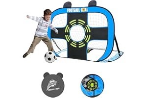 BILIONE Soccer Goals for Kids, 4x3 FT Pop Up Soccer Net with Carry Bag, Portable Toddler Football Goals Training Equipment for Outdoor Backyard Game