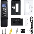 CASMER Gas Fireplace Remote Kit for Millivolt Gas Valve,with Remote Control Thermostat,Fit for skytech Ambient Majestic monessen Vermont castings Fireplace and Stoves,LCD NOT Battery 3YR Warranty