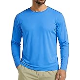 Boladeci Men's UPF 80+ Sun Shirts Long Sleeve Lightweight UV Protection SPF Shirts Rash Guard Swim T-Shirts