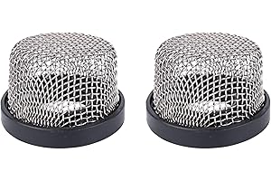 SEAFLO Stainless Steel Mesh Strainer ¾ Inch-14 | Aerator Screen Strainer for Livewell Pump | Corrosion-Resistant, Easy Installation, Marine-Grade Stainless Mesh (2-Pack)
