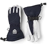 Hestra Women's Heli Ski Female Glove, 5-Finger Leather Snow Glove for Skiing, Snowboarding and Mountaineering