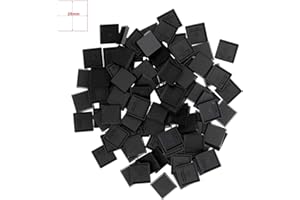 Evemodel 100PCS 20mm Square Black Miniature Model Bases for Tabletop or Miniature Wargames (20mm(0.78inch), 100PCS)