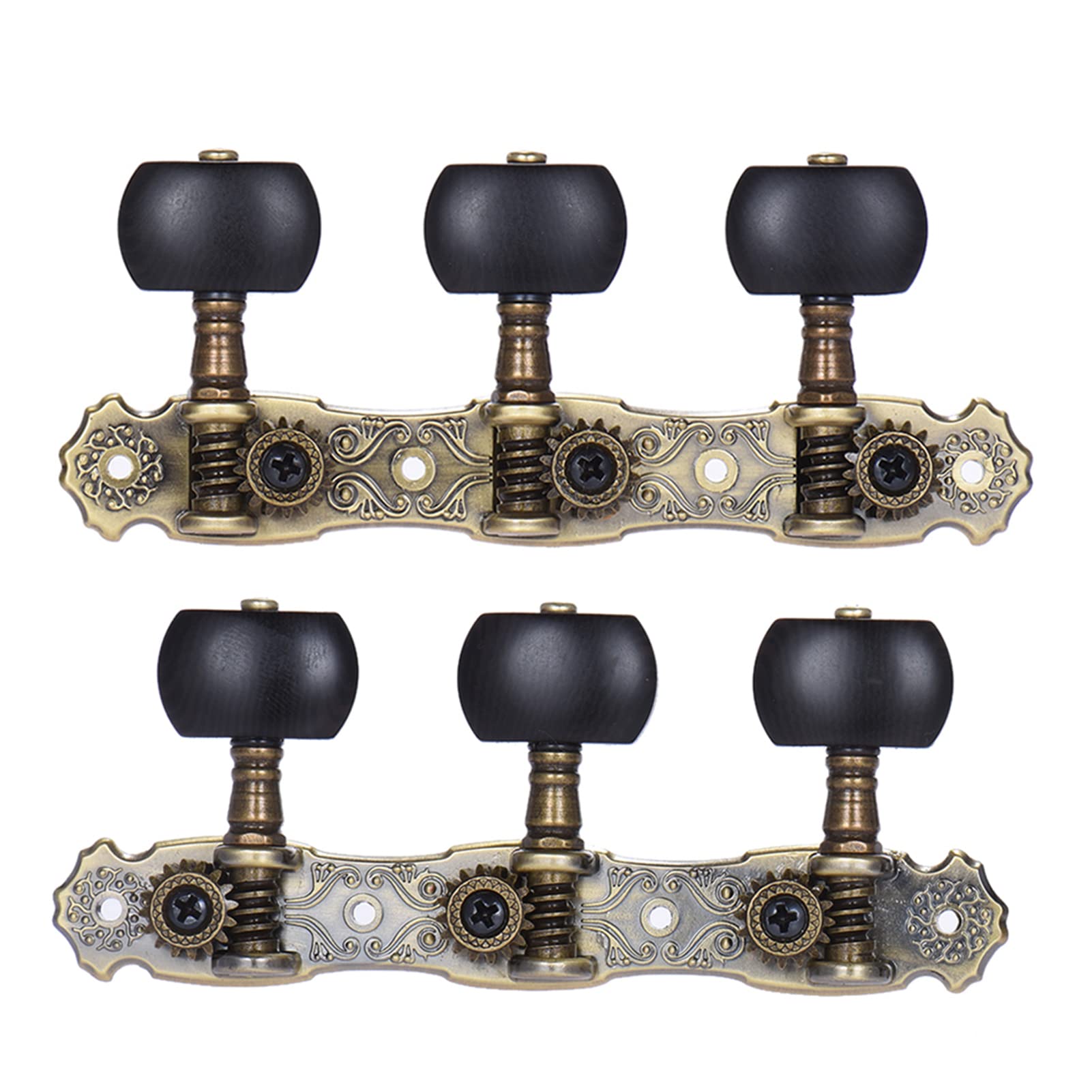 Photo 1 of 2pcs(L&R) High-Grade Bronze Plated Acoustic Classical Guitar Machine Heads Tuning Keys Pegs String Tuners