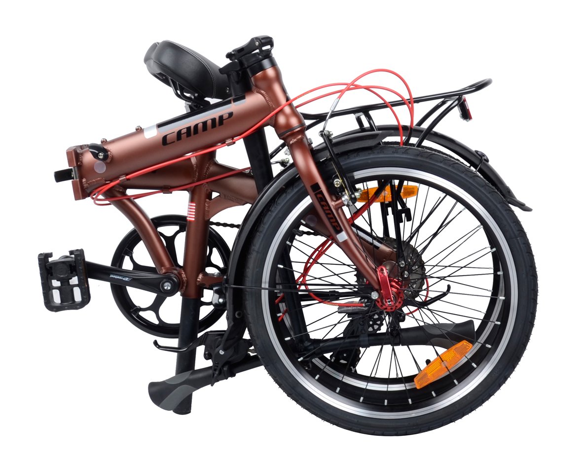 CAMP Folding Bike 25lb Shimano 8 Speed 20 Inch Extra Rack and Fenders