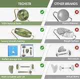 TECHSTR Jade Roller Gua Sha Set - Eye Puffiness & Skin Tightening view 2