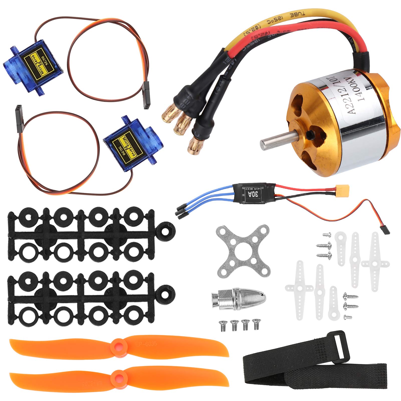 Alomejor 2212 1400KV Motor+8060 Propeller+9G Servo+30A XT60 ESC Kit for RC Helicopter Model Airplane Aeromodelling