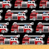Fire Truck Fabric by The Yard - Emergency Engine