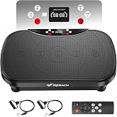 Merach V28 Vibration Plate Exercise Machine with 99 Speeds & Bluetooth | 9 Presets, Resistance Bands, 330lbs Capacity, Vibrat