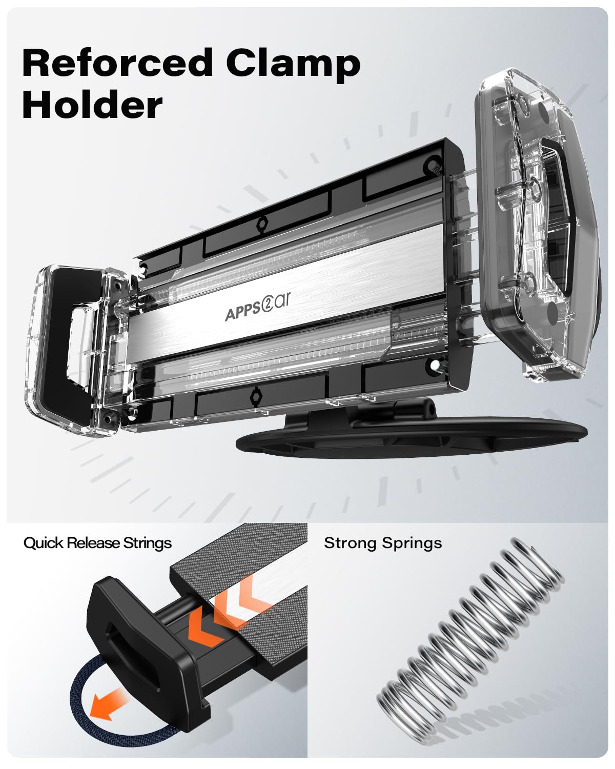 APPS2Car for Sturdy iPad Holder for Car CD Slot Tablet Mount, 2-in-1 Universal 4.7-13