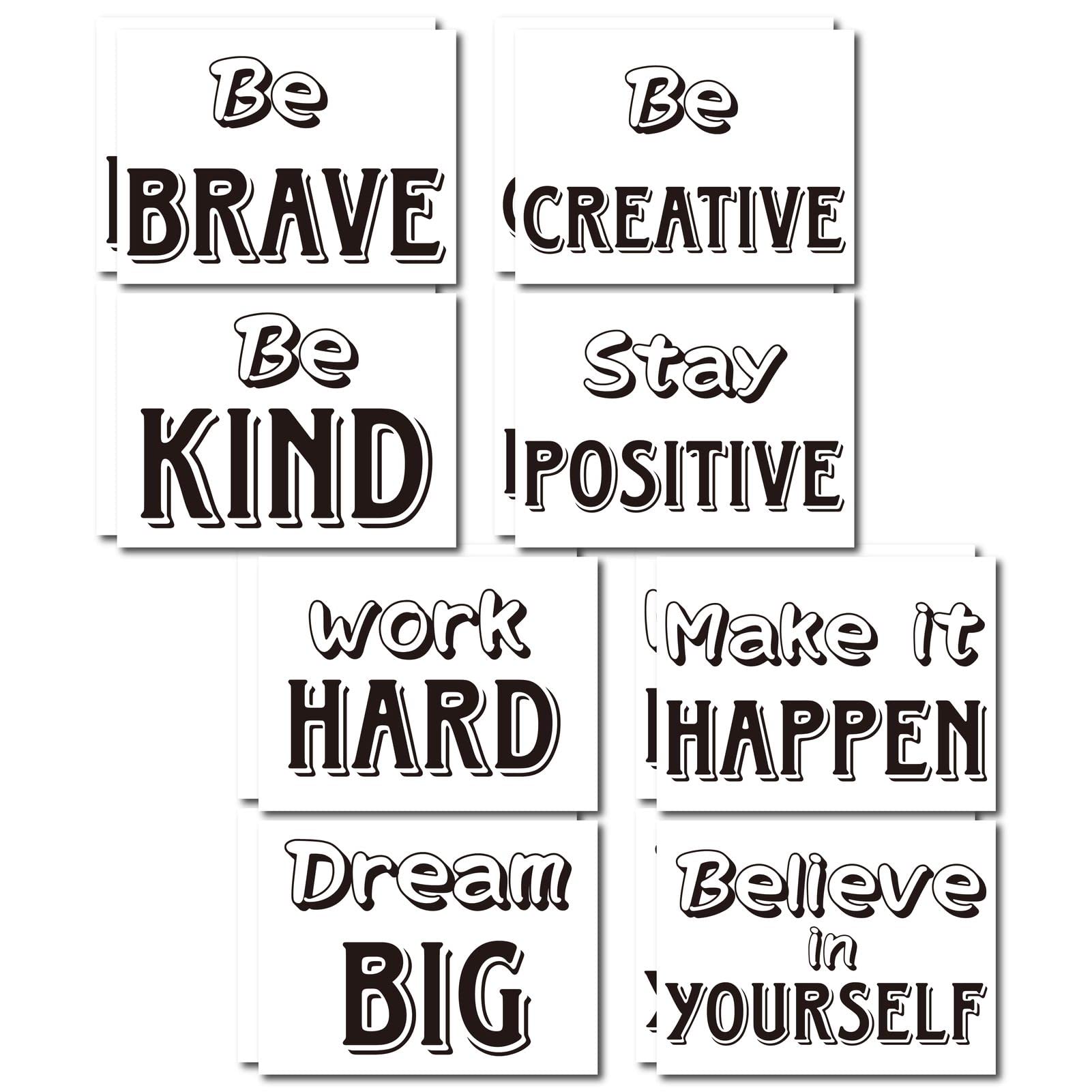 CRASPIRE Inspirational Wall Decals Peel and Stick Motivational Phrases Wall Stickers Positive Quotes Stickers for Library Home School Office Wall Art Decorations โ image 1