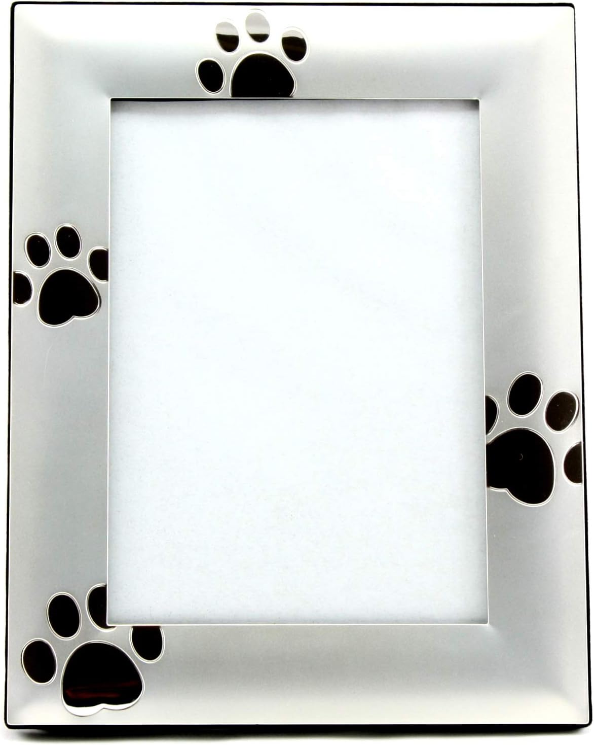 SKYWAY Puppy Dog Paw Print Pet Photo Picture Frame Silver - 4 x 6