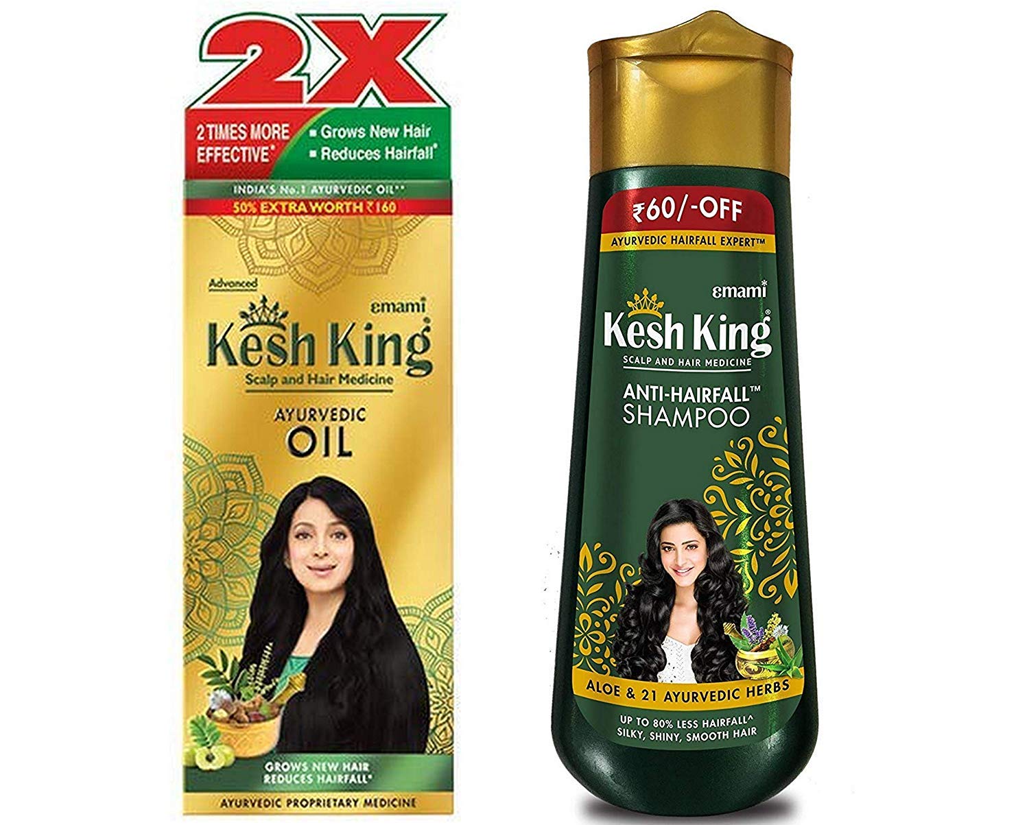 Kesh King Ayurvedic Scalp and Hair Oil, 300ml & Anti