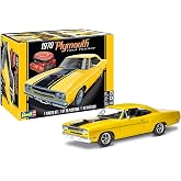 Revell 1970 Plymouth Road Runner Plastic Car Model Building Kit 1:24 Scale | 1:24 scale model car kit, '70 Plymouth Road Runner, 77 parts, skill level 5, highly detailed model kit for builders ages 13+