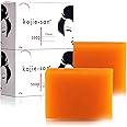Kojie San Skin and Body Brightening Soap - Original Kojic Acid, Dark Spot Remover Bar Soap with Glycerin & Tea Tree Oil - 65g x 2 Bars