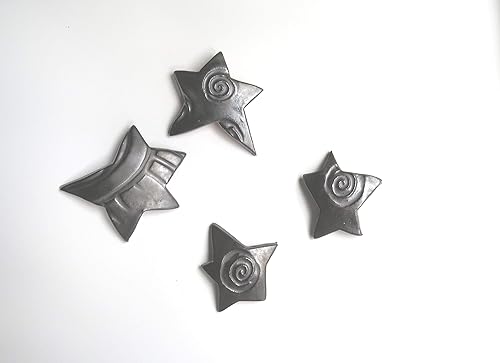 Amazon Com Ceramic Wall Art Stars Wall Hanging Set Of 4 Wrought